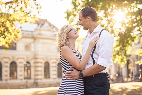 Charly Schötz Paarshooting Dresden Brühle Terasse Sonnenschein