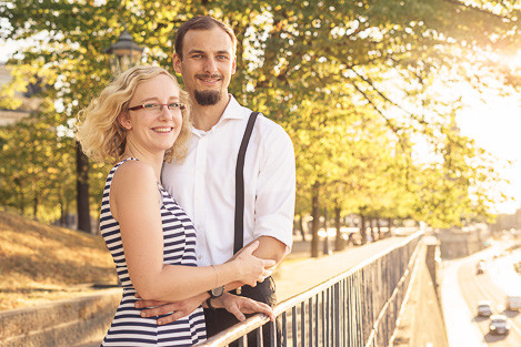 Charly Schötz Paarshooting Dresden Brühle Terasse Sonnenschein