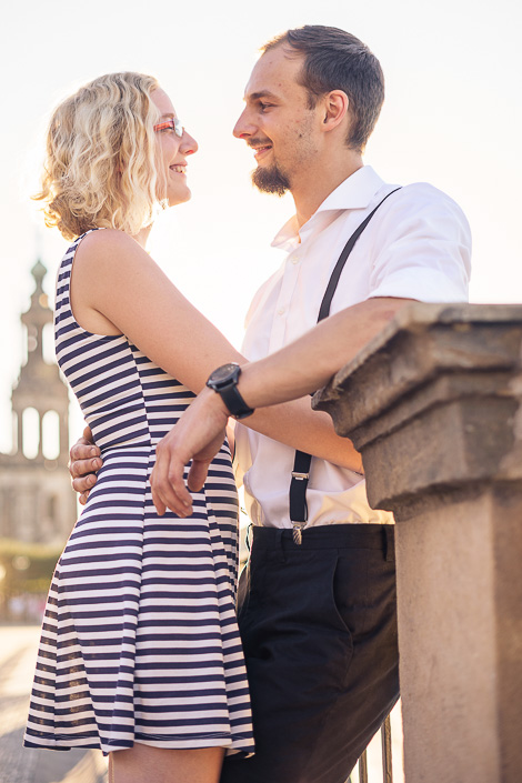 Charly Schötz Paarshooting Dresden Brühle Terasse Sonnenschein
