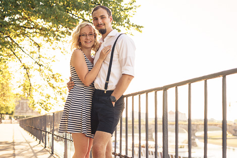 Charly Schötz Paarshooting Dresden Brühle Terasse Sonnenschein